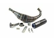 Auspuff Stage6 R/T 90 - 100cc CNC Blau / Schwarz Derbi