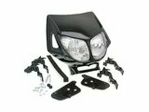 Scheinwerfermaske Enduro Doppeloptik schwarz