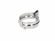 Auspuffschelle hinten Chrom 2-teilig (breit) Simson S51