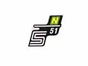 Schriftzug S51 N Folie / Aufkleber neongelb Simson S51