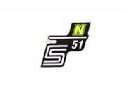 Schriftzug S51 N Folie / Aufkleber neongelb Simson S51