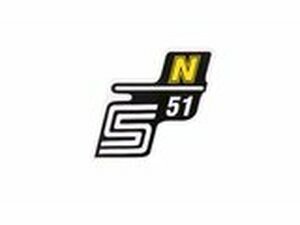 Schriftzug S51 N Folie / Aufkleber gelb Simson S51