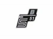 Schriftzug S51 B Folie / Aufkleber silber Simson S51