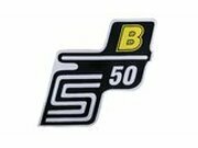 Schriftzug S50 B Folie / Aufkleber gelb Simson S50