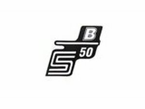 Schriftzug S50 B Folie / Aufkleber wei Simson S50