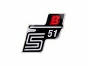 Schriftzug S51 B Folie / Aufkleber rot Simson S51