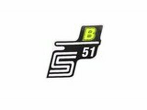 Schriftzug S51 B Folie / Aufkleber neongelb Simson S51
