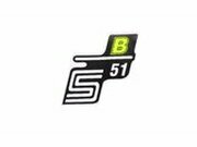 Schriftzug S51 B Folie / Aufkleber neongelb Simson S51