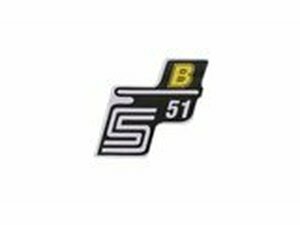 Schriftzug S51 B Folie / Aufkleber gelb Simson S51