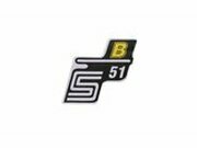 Schriftzug S51 B Folie / Aufkleber gelb Simson S51