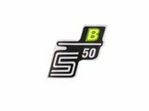 Schriftzug S50 B Folie / Aufkleber neongelb Simson S50