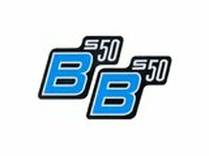 Aufkleber (x2) S50 B schwarz / blau Simson S50