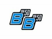 Aufkleber (x2) S50 B schwarz / blau Simson S50