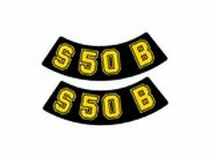 Aufkleber (x2) S50 B schwarz / gelb Simson S50