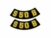 Aufkleber (x2) S50 B schwarz / gelb Simson S50