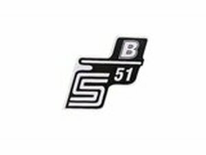 Schriftzug S51 B Folie / Aufkleber wei Simson S51
