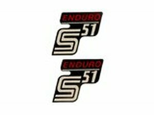 Aufkleber (x2) S51 Enduro schwarz / rot Simson S51