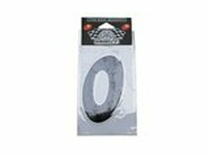Aufkleber Nummer 0 schwarz (h. 9cm)