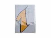 Aufkleber Nummer 1 gelb (h. 9cm)
