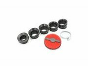 Luftfilter extra flach AW 28 - 44mm Schwarz / Rot