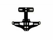 Kennzeichenhalter CNC drehbar Alu schwarz