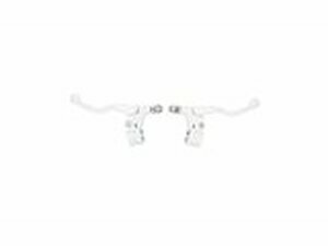 Bremshebel kurz mit Halter Alu wei (x2)