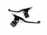 Bremshebelset lang mit Halterung schwarz universal