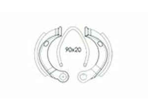 Bremsbacken (Grimeca) 90x20 Peugeot 103 SPX / RCX / Fox