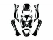Verkleidungskit 8 Teile schwarz glnzend Piaggio MP3 2008...