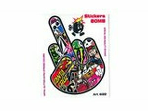 Aufkleber Sticker Bomb Stinkefinger 10x12cm
