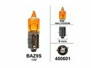 Halogenlampe Flsser BAZ9S 6W 12V 6W Orange