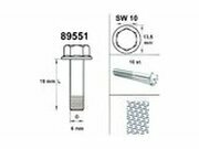Motorschraube SW 10 M6x15 silber (x10)