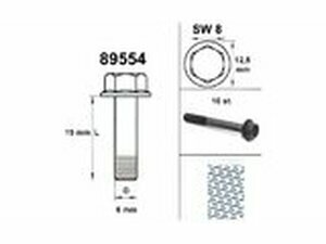 Motorschraube SW 8 M6x15 schwarz (x10)