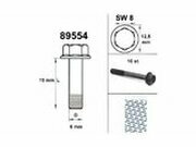 Motorschraube SW 8 M6x15 schwarz (x10)