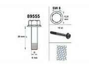 Motorschraube SW 8 M6x20 schwarz (x10)