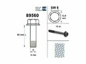 Motorschraube SW 8 M6x35 schwarz (x10)