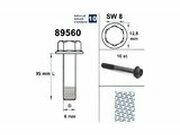 Motorschraube SW 8 M6x35 schwarz (x10)