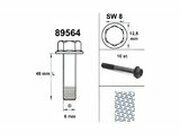 Motorschraube SW 8 M6x45 schwarz (x10)