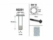 Motorschraube SW 10 M6x15 schwarz (x10)