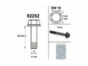 Motorschraube SW 10 M6x20 schwarz (x10)