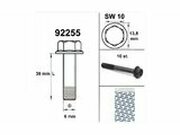 Motorschraube SW 10 M6x35 schwarz (x10)