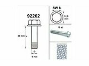 Motorschraube SW 8 M6x 35 silber (x10)