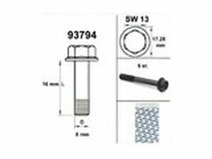 Motorschraube SW 13 M8x16 schwarz (x5)