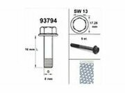 Motorschraube SW 13 M8x16 schwarz (x5)