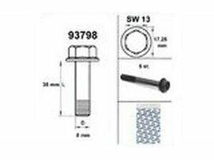Motorschraube SW 13 M8x35 schwarz (x5)
