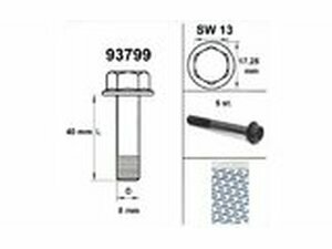 Motorschraube SW 13 M8x40 schwarz (x5)