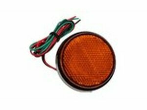 Rckstrahler mit LEDs rund 58mm orange