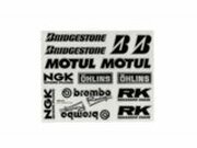Aufkleber Bogen Sponsor Brembo usw. 193x240mm