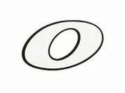 Aufkleber Start-Nr. Ziffer 0, 13 cm, wei, schwarzer Rand