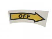 Aufkleber OFF gelb